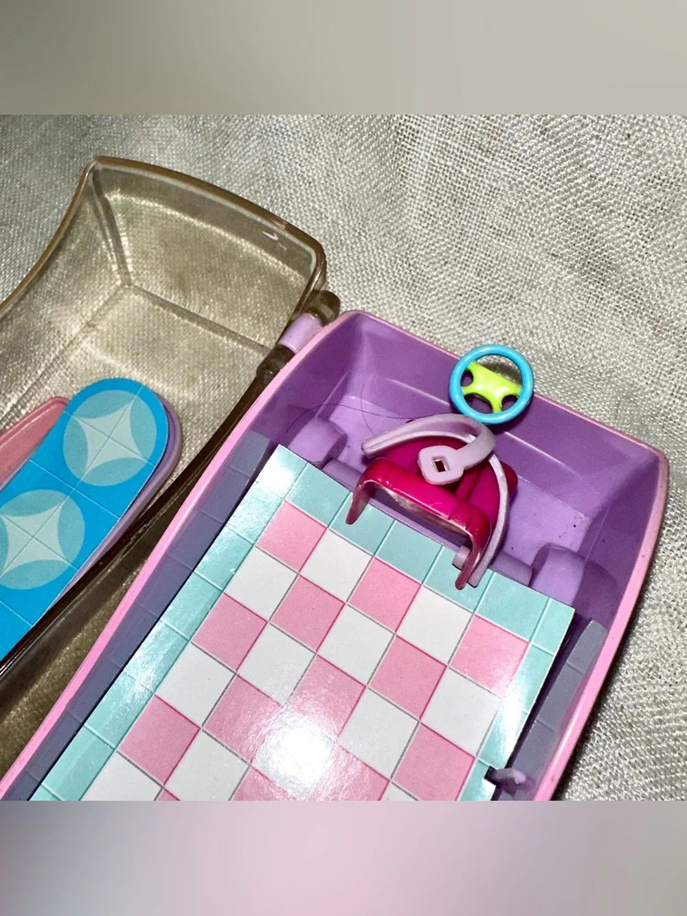 Vintage 2003 Polly Pocket Party Van Limo Case Y2K Toy